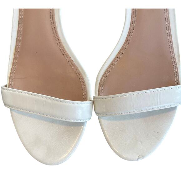 Tory Burch Cecile Ankle Strap Mid Heel Sandals White Size 10 Formal Elegant - Picture 9 of 15